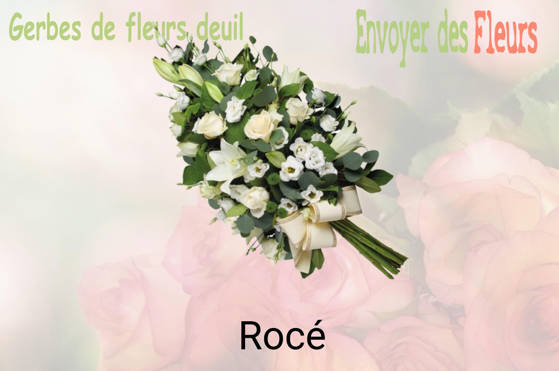 Gerbe de fleurs de deuil livrée à Rocé